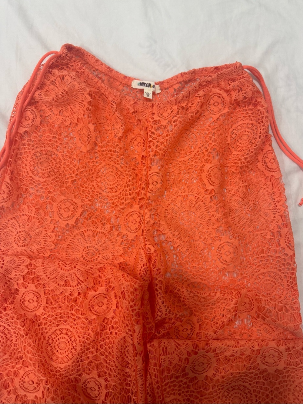 Miken Sun Orange Lace Kids Skirt - Bright Orange
